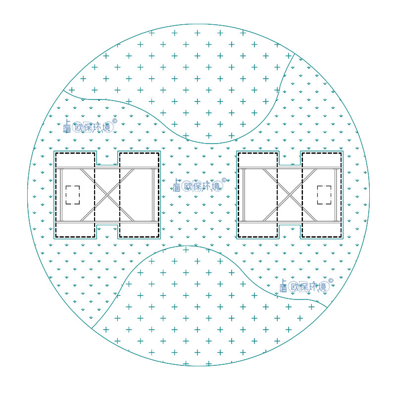 圆形浮田型净水平台（太阳能曝气生物浮岛）